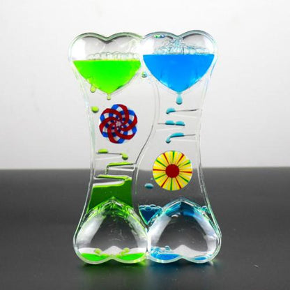 Romantische Sanduhr mit doppeltem Herz
