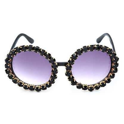 Große, runde Designer-Sonnenbrille