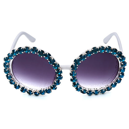 Große, runde Designer-Sonnenbrille