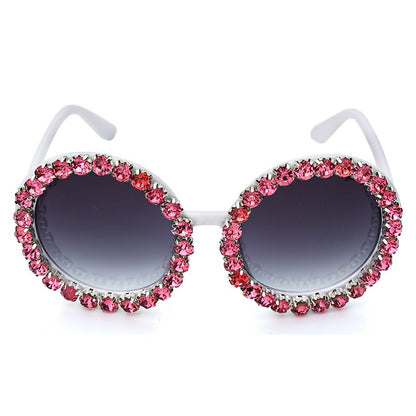 Große, runde Designer-Sonnenbrille