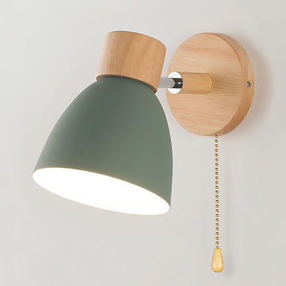 Rustic Farmhouse Wall Lamp with Cord Pull - Halri