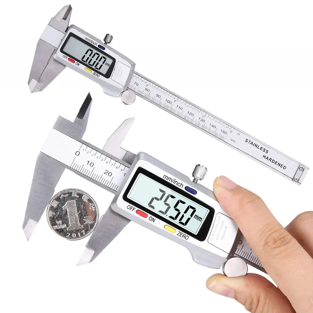 Präziser digitaler Edelstahl-Messschieber mit 15-cm-LCD-Display