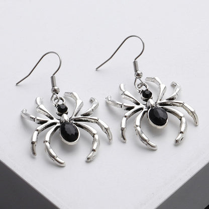 Boho Dark Spider Dangle Earrings - Halri