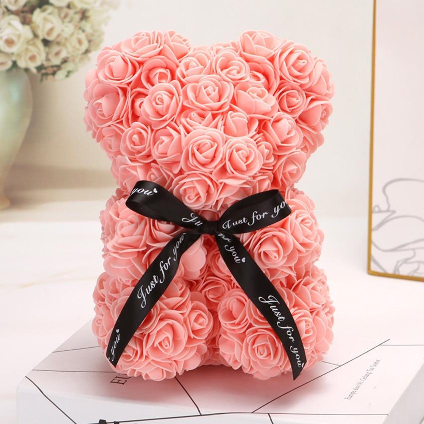 Wunderschönes Geschenk mit Blumenmuster: Teddybär