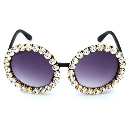 Große, runde Designer-Sonnenbrille