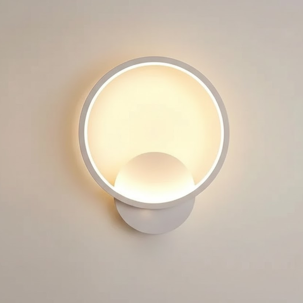 Halo Circle LED Wall Light – Painted Aluminum Wall Lamp with Integrated LED 13