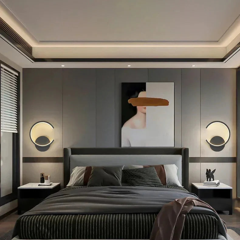 Halo Circle LED Wall Light – Painted Aluminum Wall Lamp with Integrated LED 5