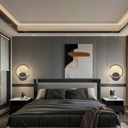 Halo Circle LED Wall Light – Painted Aluminum Wall Lamp with Integrated LED 5