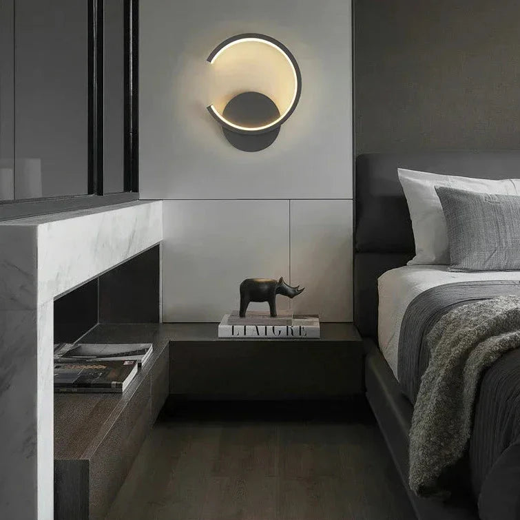 Halo Circle LED Wall Light – Painted Aluminum Wall Lamp with Integrated LED 7