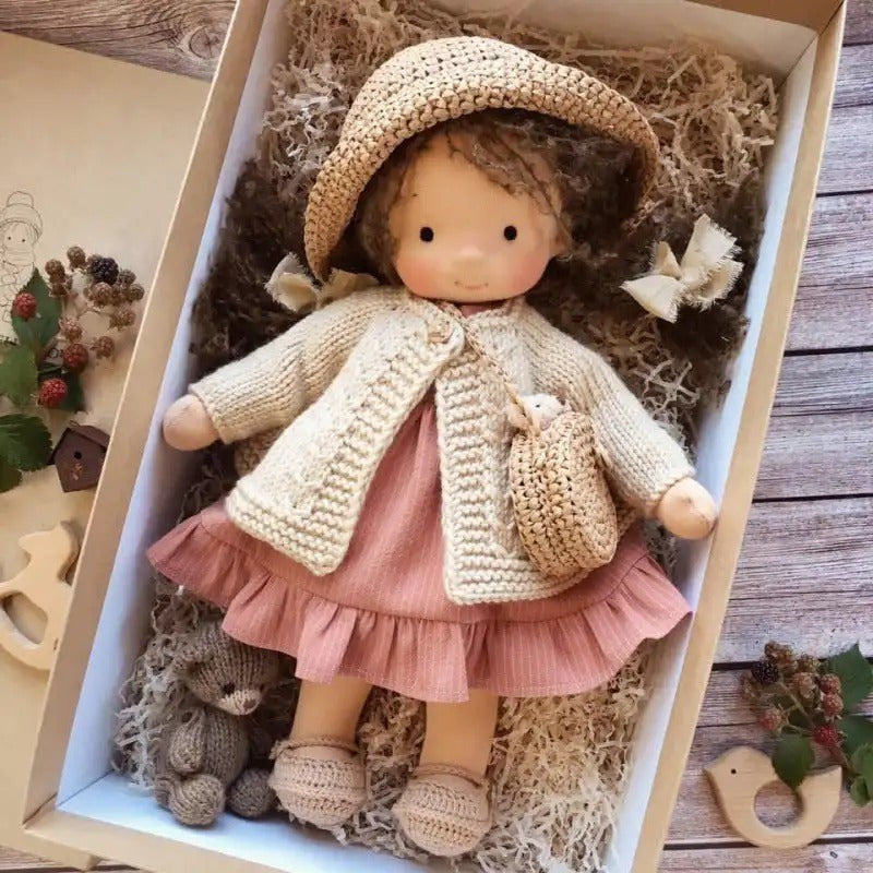 Handmade Plush Baby Doll with Clothes