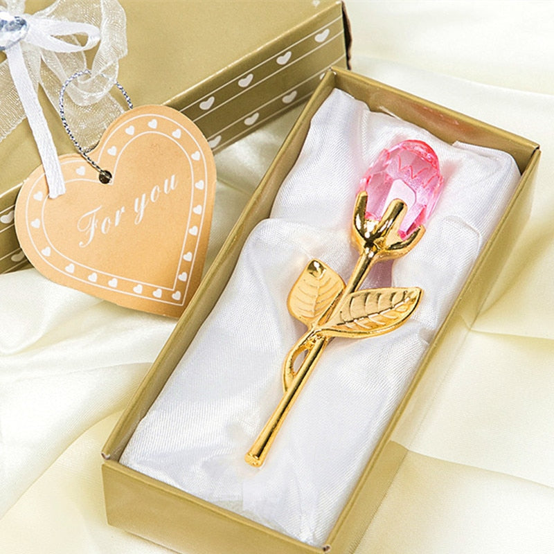Wunderschöne Kristallrose in Geschenkbox