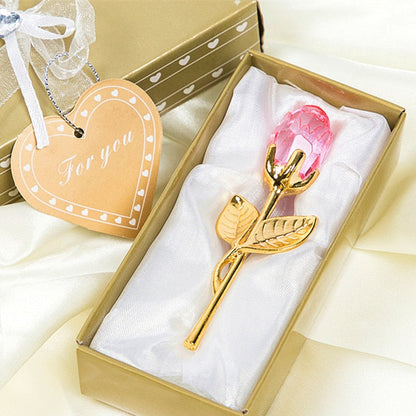 Wunderschöne Kristallrose in Geschenkbox
