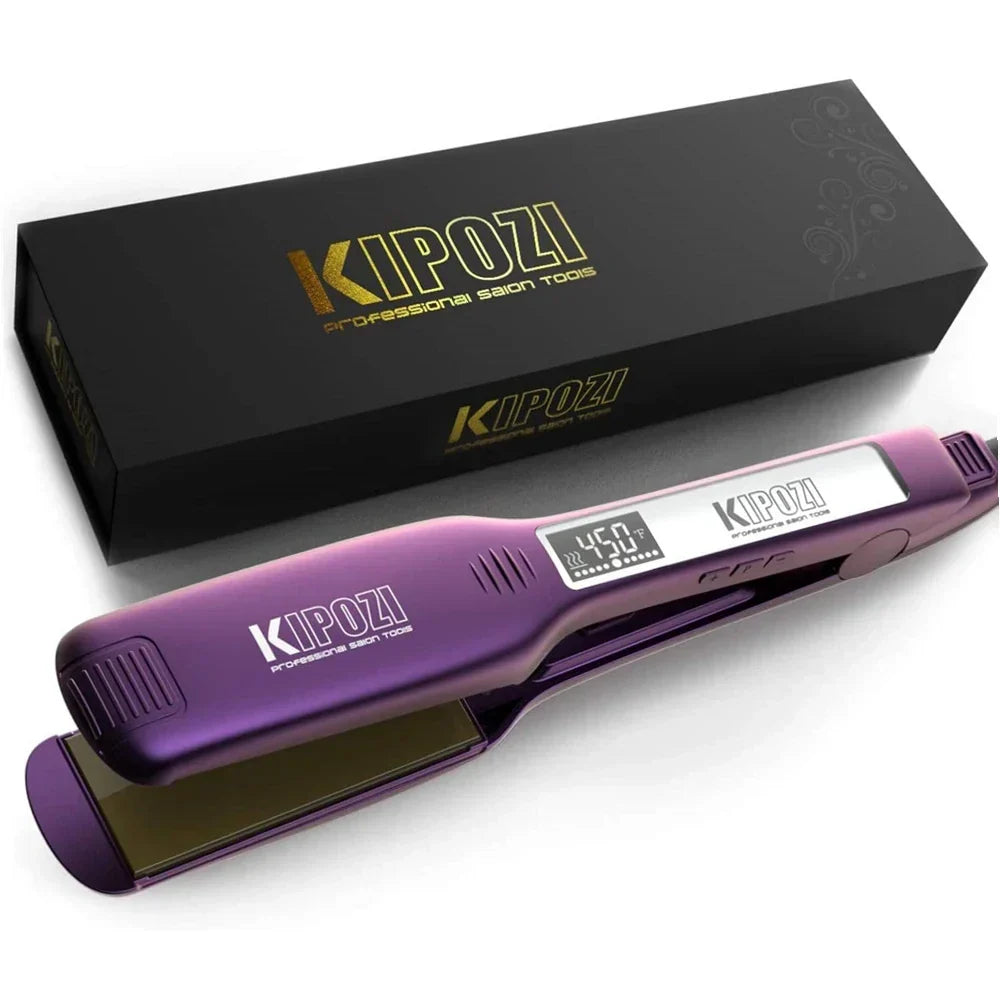Fast Heating Titanium Hair Straightener with LCD Display