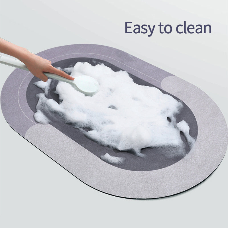 Soft Non Slip Oval Bathroom Mat