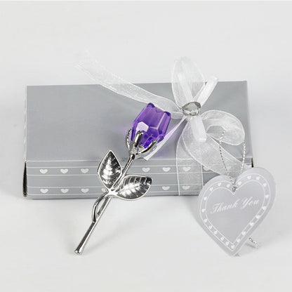 Wunderschöne Kristallrose in Geschenkbox