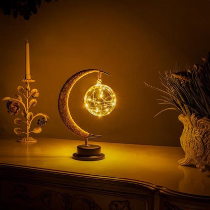 Elegante, tragbare LED-Mondlampe in Halbmondform