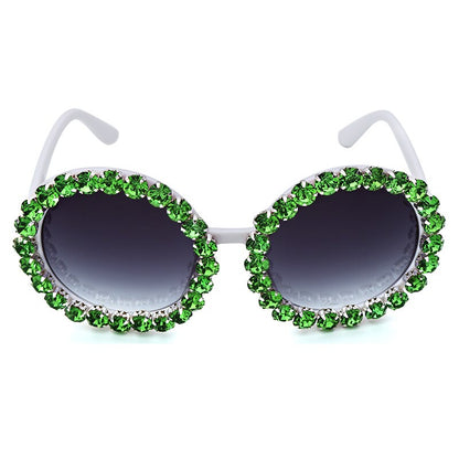 Große, runde Designer-Sonnenbrille