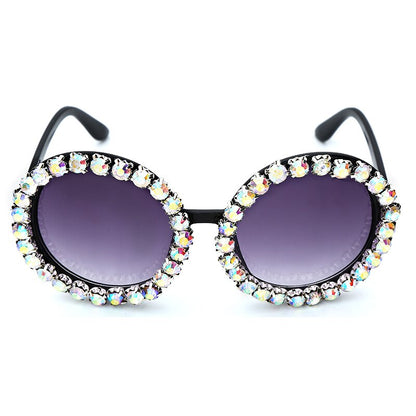 Große, runde Designer-Sonnenbrille