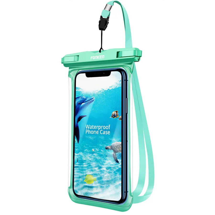 Wasserdichte Handytasche mit Sichtfenster und Nackenband