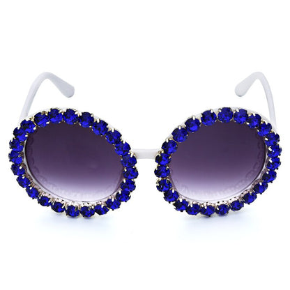 Große, runde Designer-Sonnenbrille