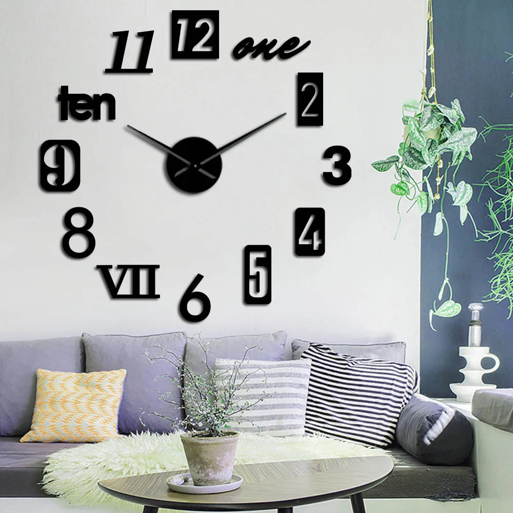 Quiet Modern Wall Clock Analog Home Decoration - Halri
