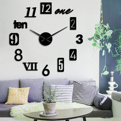 Quiet Modern Wall Clock Analog Home Decoration - Halri
