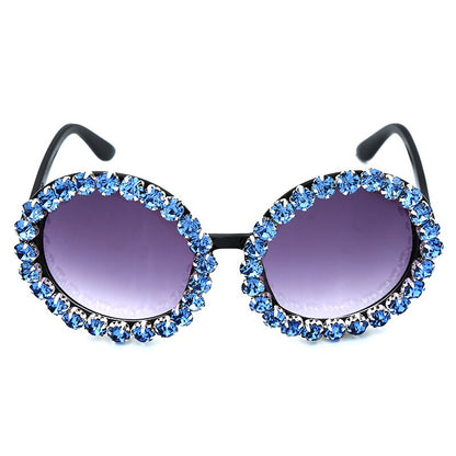 Große, runde Designer-Sonnenbrille