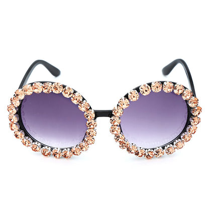Große, runde Designer-Sonnenbrille