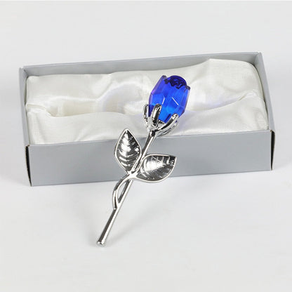 Wunderschöne Kristallrose in Geschenkbox