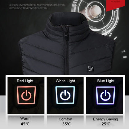 Warm Thermal Reversible USB Vest Jacket