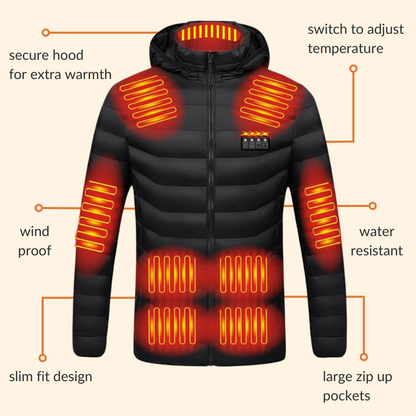 Warm Rechargeable Heated Puffer Jacket - Halri