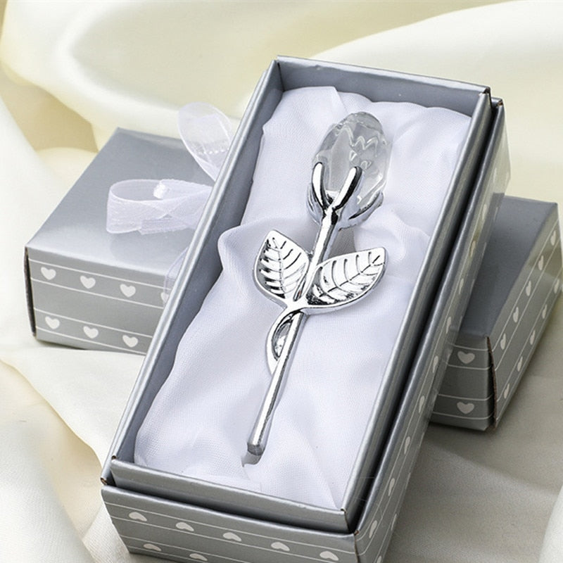 Wunderschöne Kristallrose in Geschenkbox