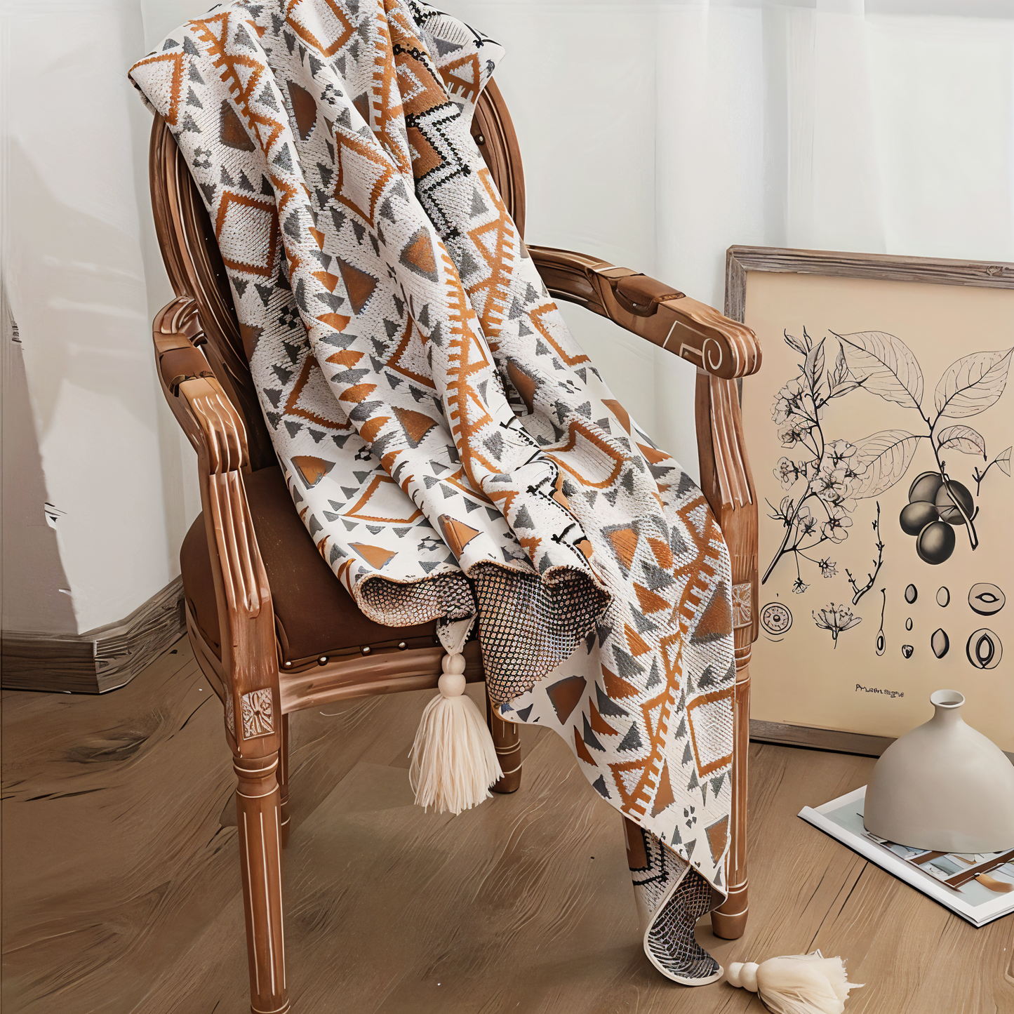 Colorful Chic Fuzzy Throw Blanket