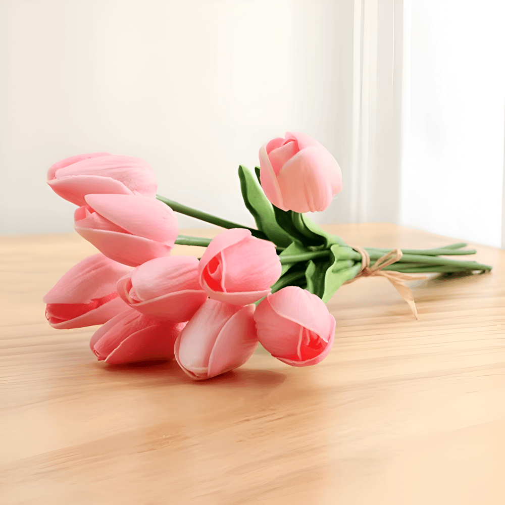 Wunderschöne künstliche Tulpenblumenarrangements, 6er-Pack