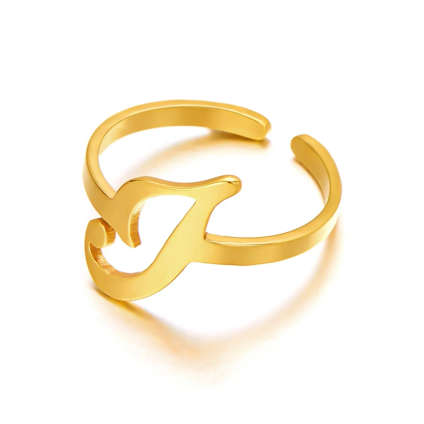 Personalisierter Ring mit Monogramm in Schreibschrift