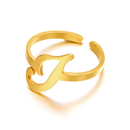 Personalisierter Ring mit Monogramm in Schreibschrift