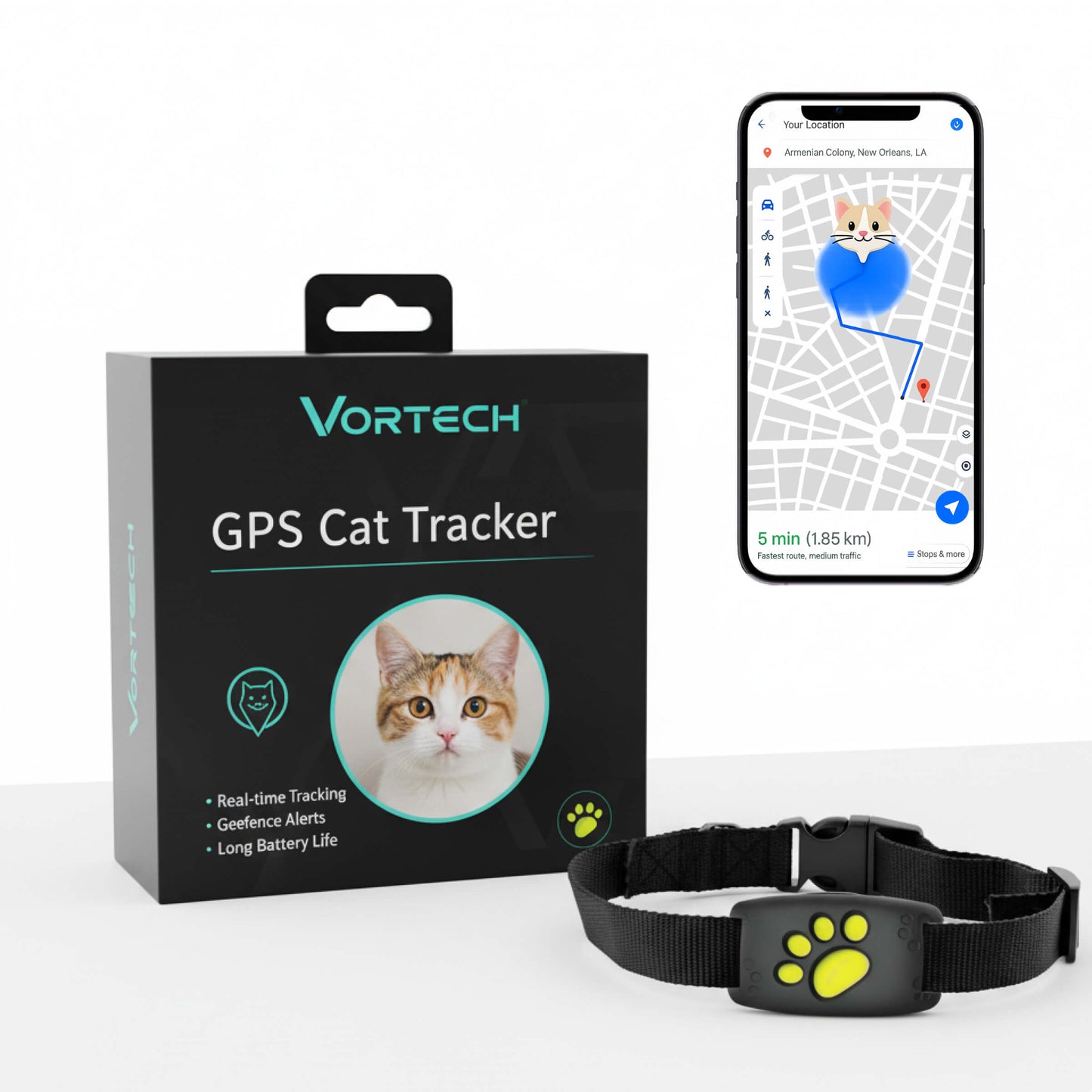 Advanced Pet Location Tracker Collar