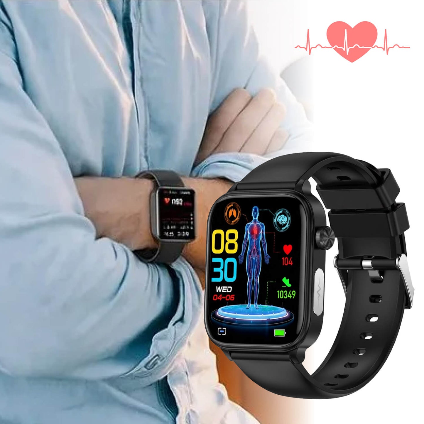 Stylish Fitness Watch with HD Screen – Pulse Monitor