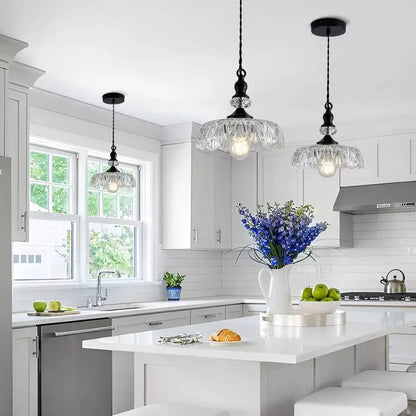Chic Glass Flower Pendant Light