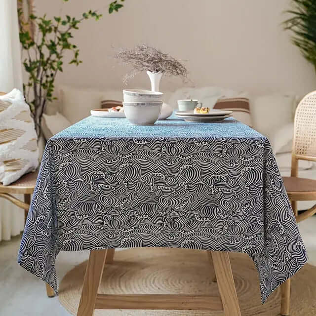 Traditionelle asiatische Tischdecke aus Naturfasern