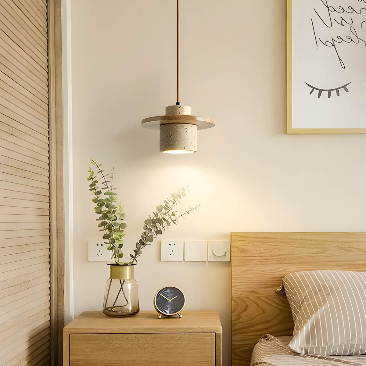 Wabi-Sabi Natural Stone Pendant Light
