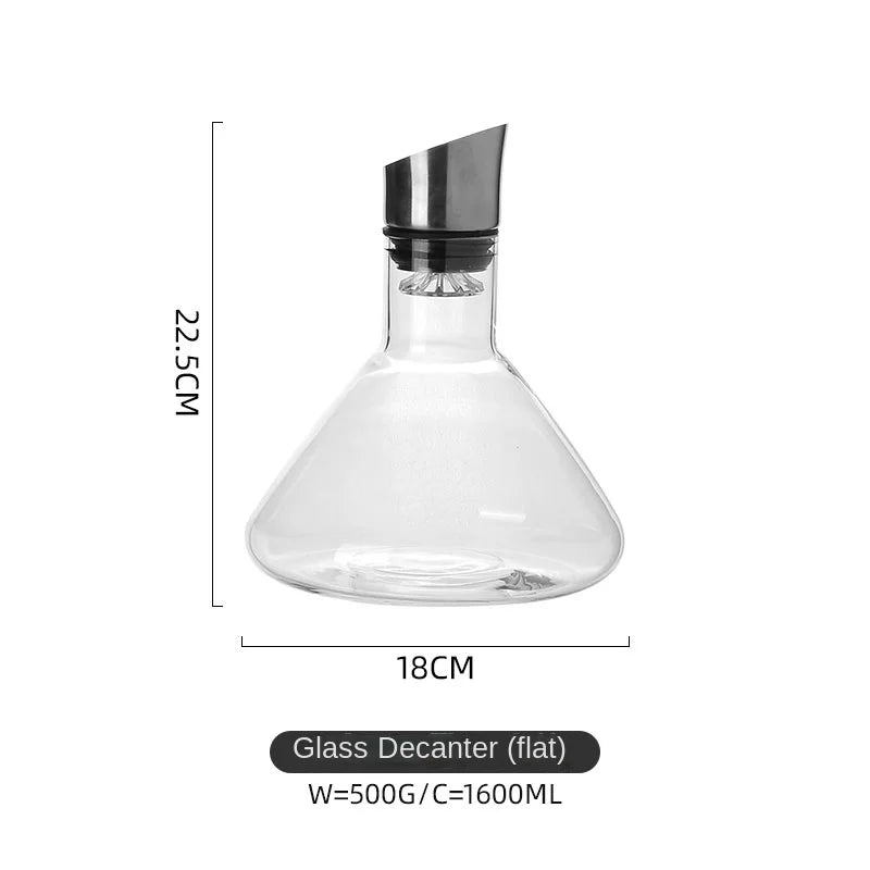 Luxury Glass Crystal Wine Carafe - Halri