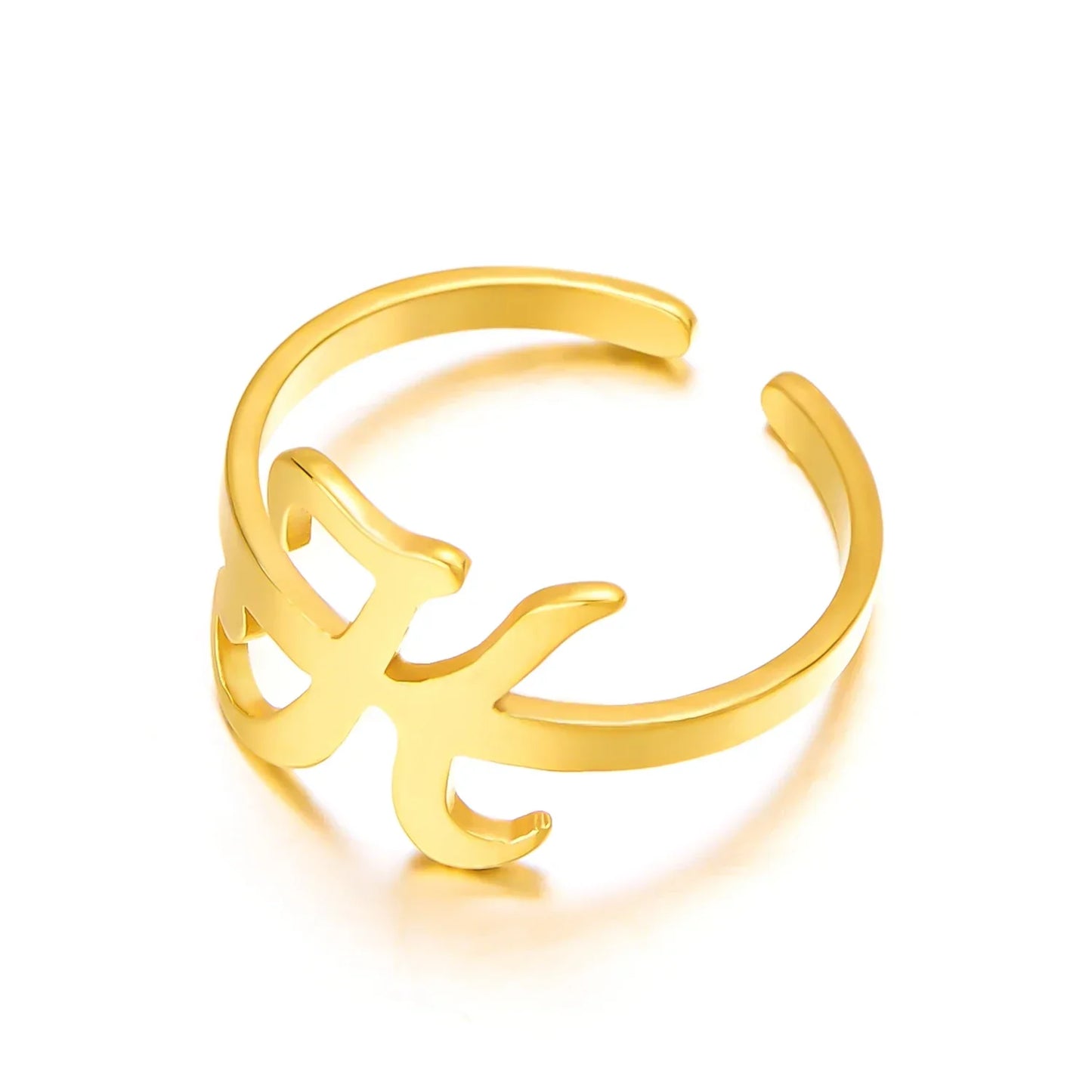 Personalisierter Ring mit Monogramm in Schreibschrift