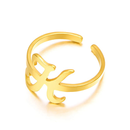 Personalisierter Ring mit Monogramm in Schreibschrift