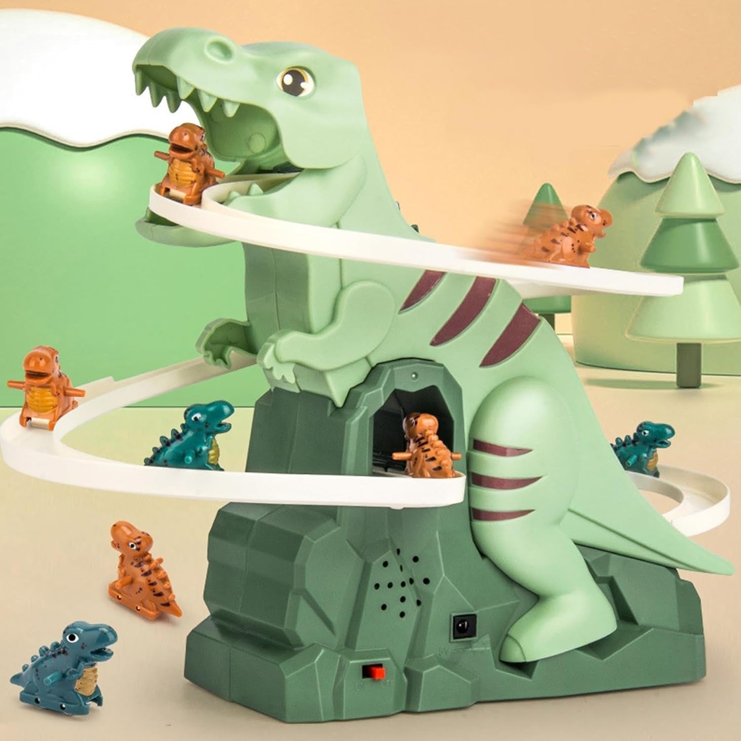 Fun Kids Dinosaur Racing Track Set with LED Cars - Halri