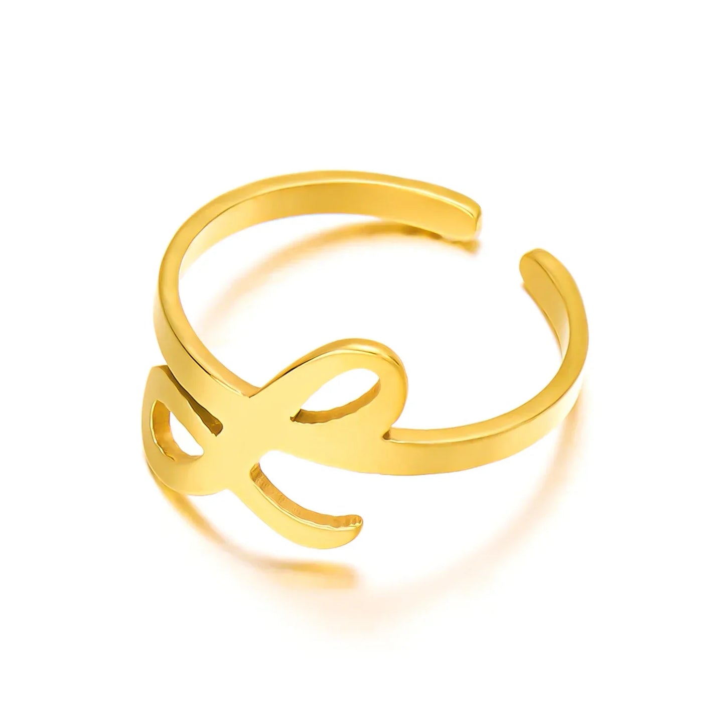 Personalisierter Ring mit Monogramm in Schreibschrift