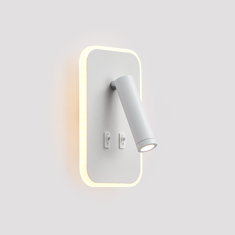 LED Wall Light with Rotating Backlight – Modern Aluminum Fixture for Bathroom, Living Room, or Outdoor Use 7