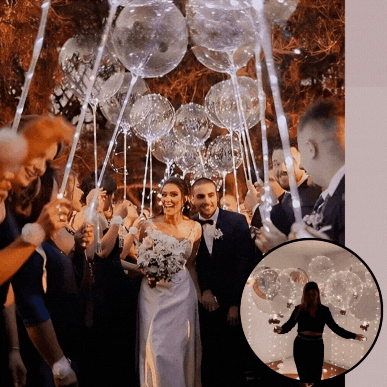 Bunte, wiederverwendbare LED-Dekorationsballons