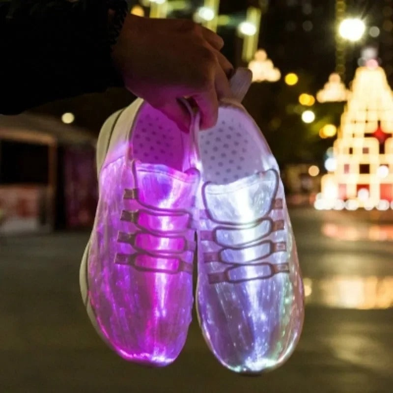 Light Up Optical Fiber Sneakers