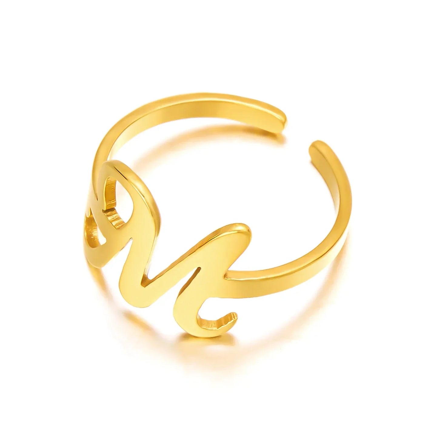 Personalisierter Ring mit Monogramm in Schreibschrift